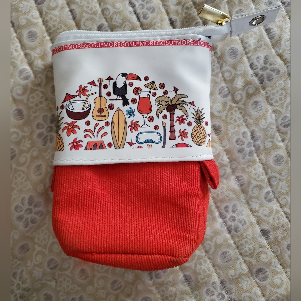 Red and White Foldable Pouch Bag